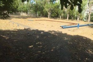 снесены устаревшие турники и спортивные снаряды